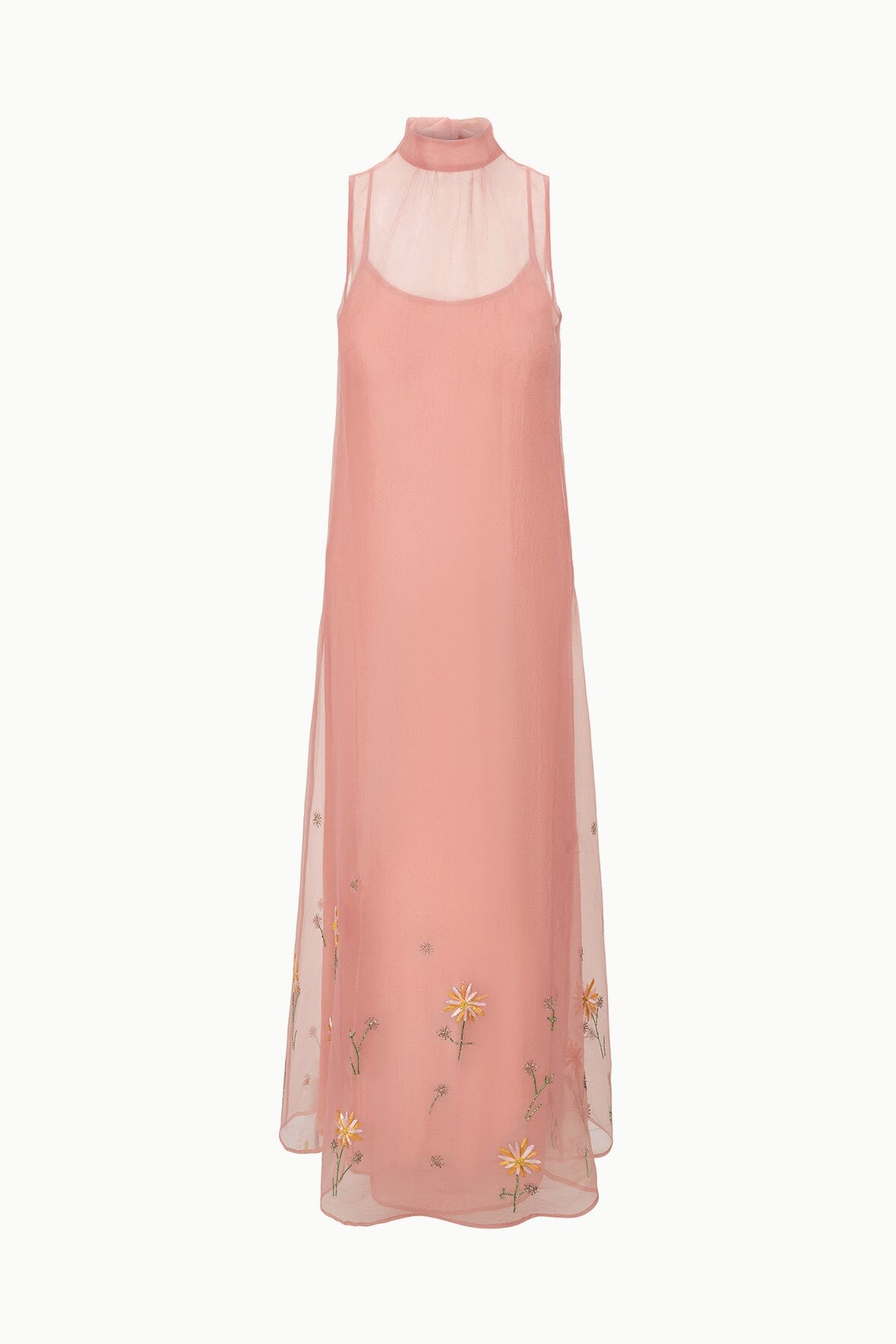 Albee Dress In Dahlia Daydream Pink - Organza Evening Gown | STAUD Discount