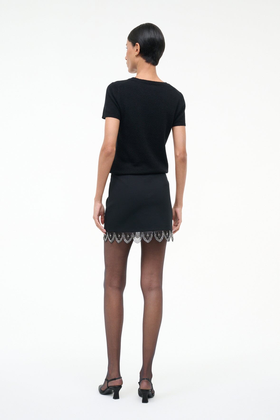 Tiara Skirt Black | STAUD Essential