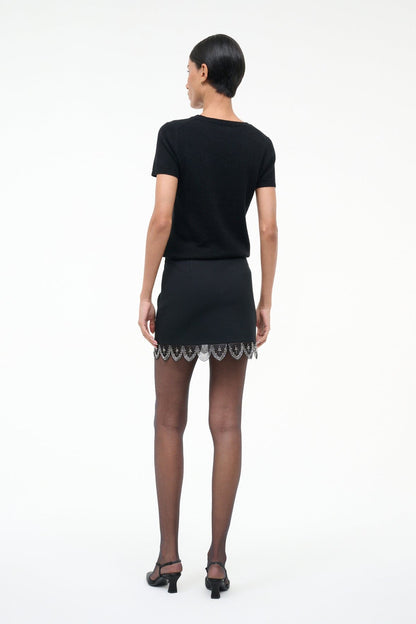 Tiara Skirt Black | STAUD Essential