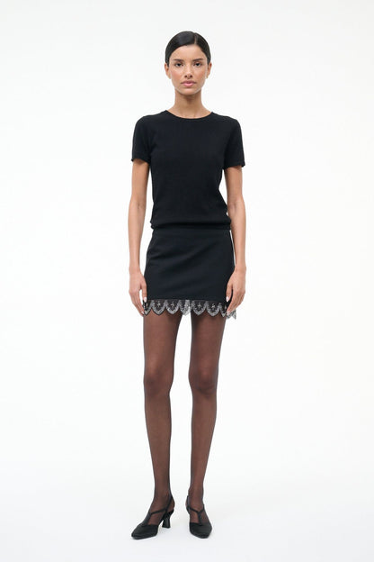 Tiara Skirt Black | STAUD Essential