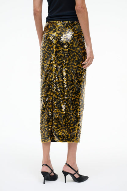 Ciara Skirt Turmeric Black | STAUD Best Price