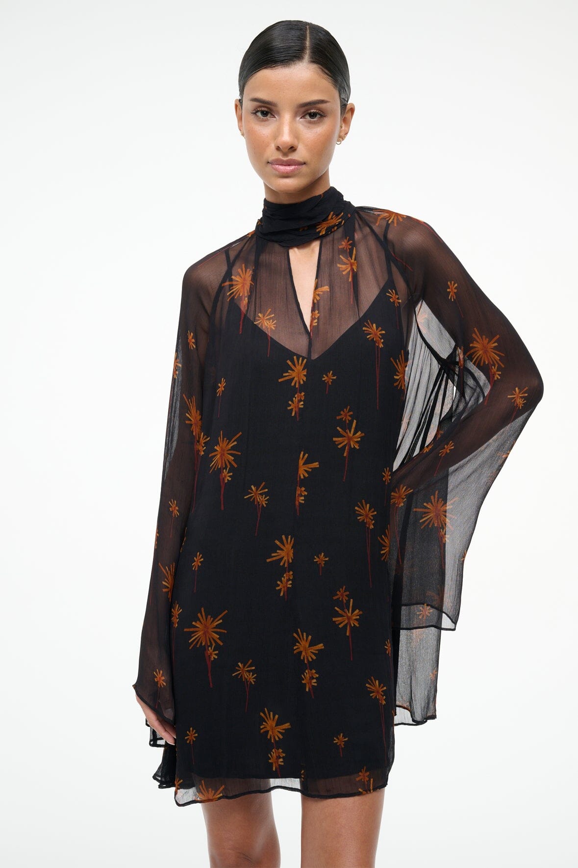 Esther Mini Dress Autumn Night | STAUD Everyday