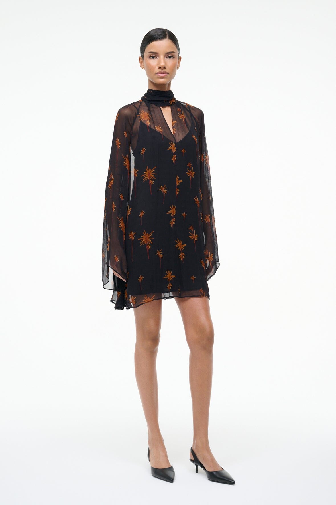 Esther Mini Dress Autumn Night | STAUD Everyday