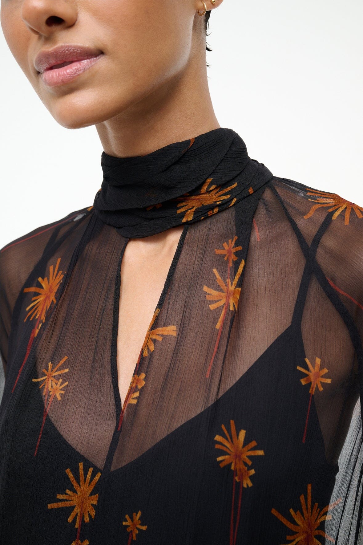 Esther Mini Dress Autumn Night | STAUD Everyday