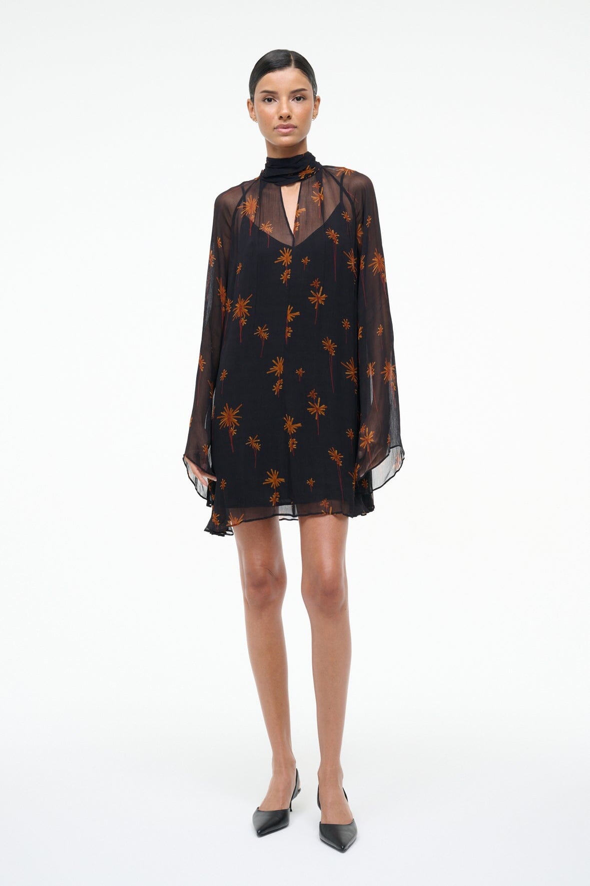 Esther Mini Dress Autumn Night | STAUD Everyday