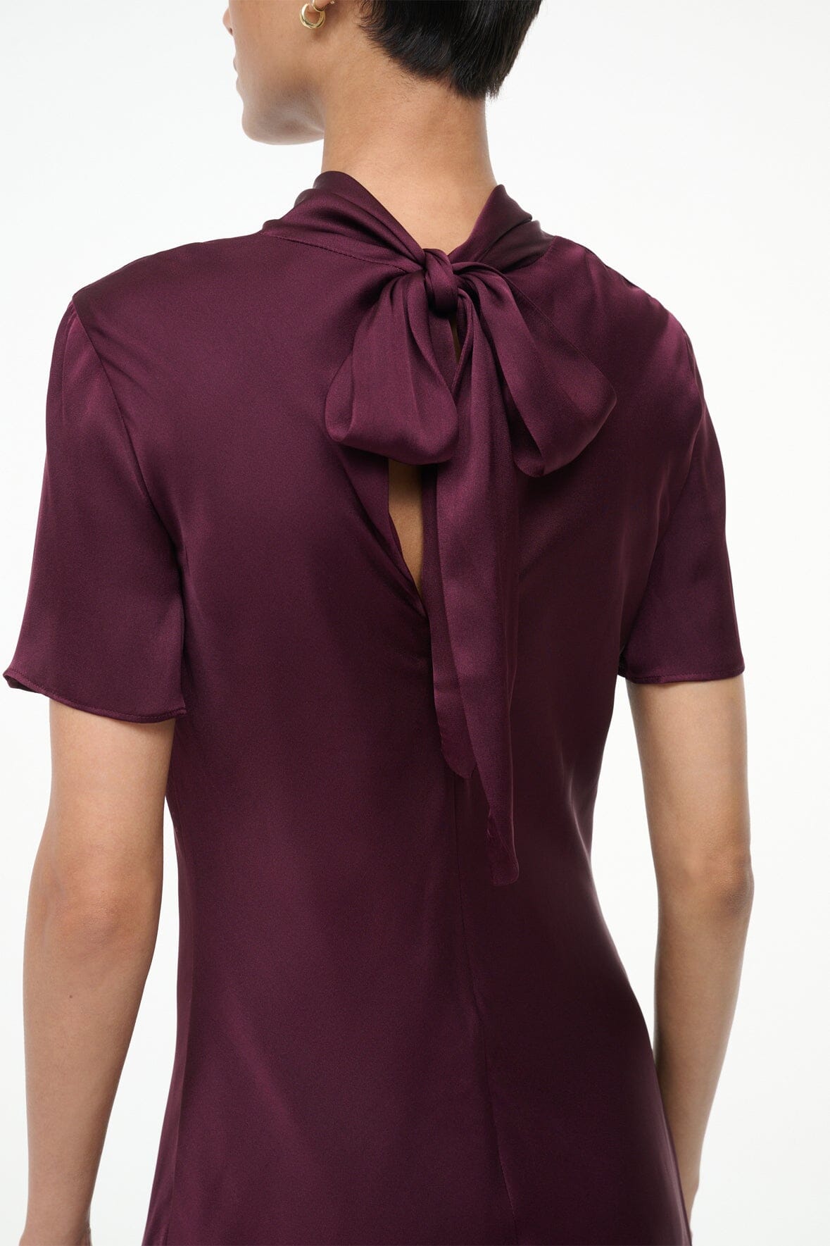 Iris Silk Dress Syrah | STAUD Best Price