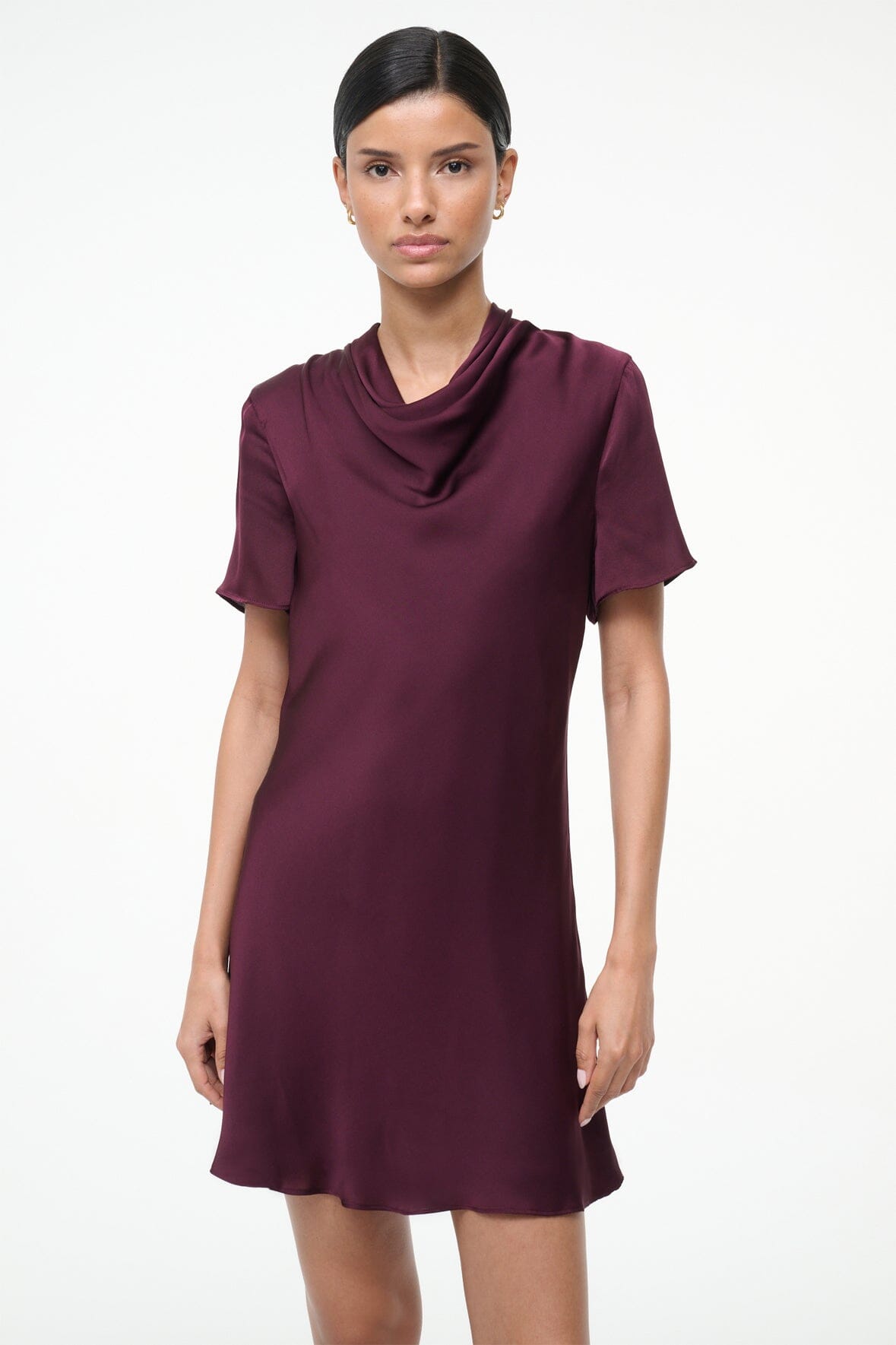 Iris Silk Dress Syrah | STAUD Best Price