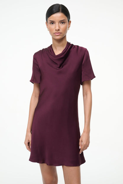 Iris Silk Dress Syrah | STAUD Best Price