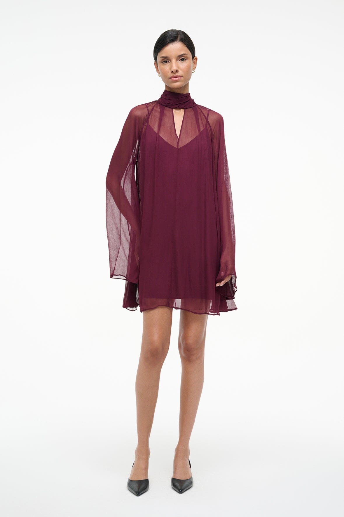 Esther Mini Dress Syrah | STAUD Essential