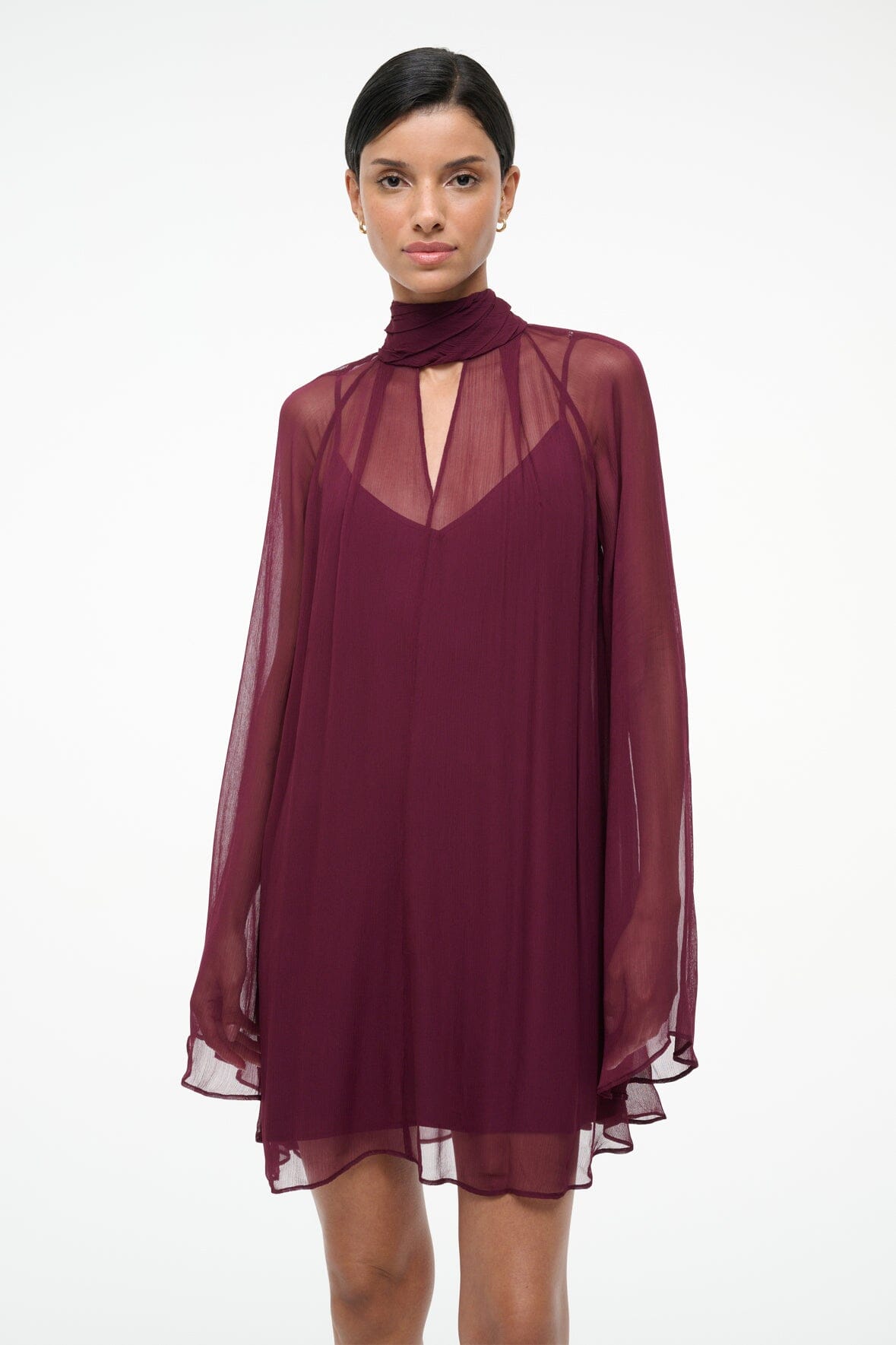 Esther Mini Dress Syrah | STAUD Essential