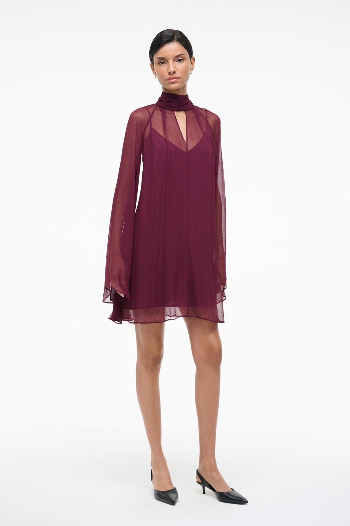 Esther Mini Dress Syrah | STAUD Essential