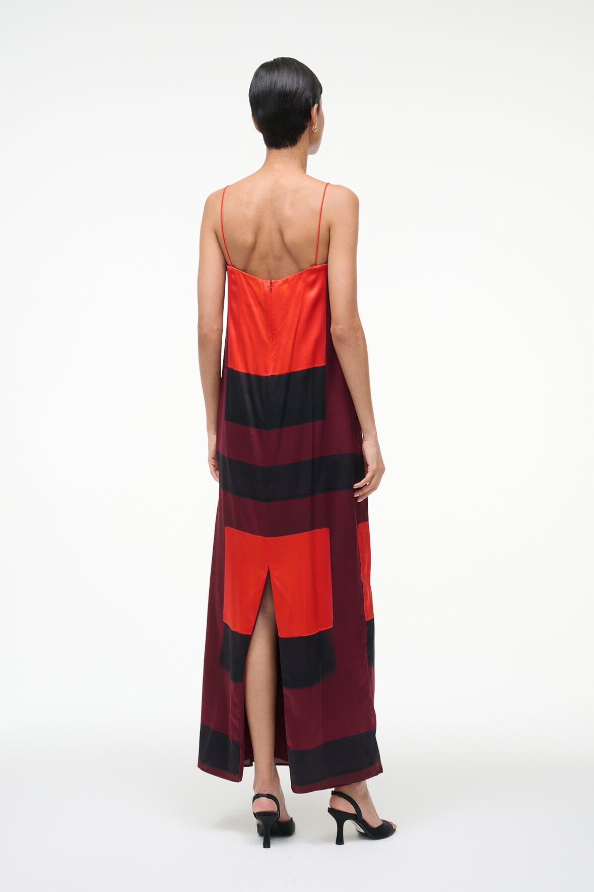 Mae Silk Dress Ruby Prism | STAUD Trending