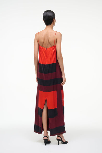 Mae Silk Dress Ruby Prism | STAUD Trending