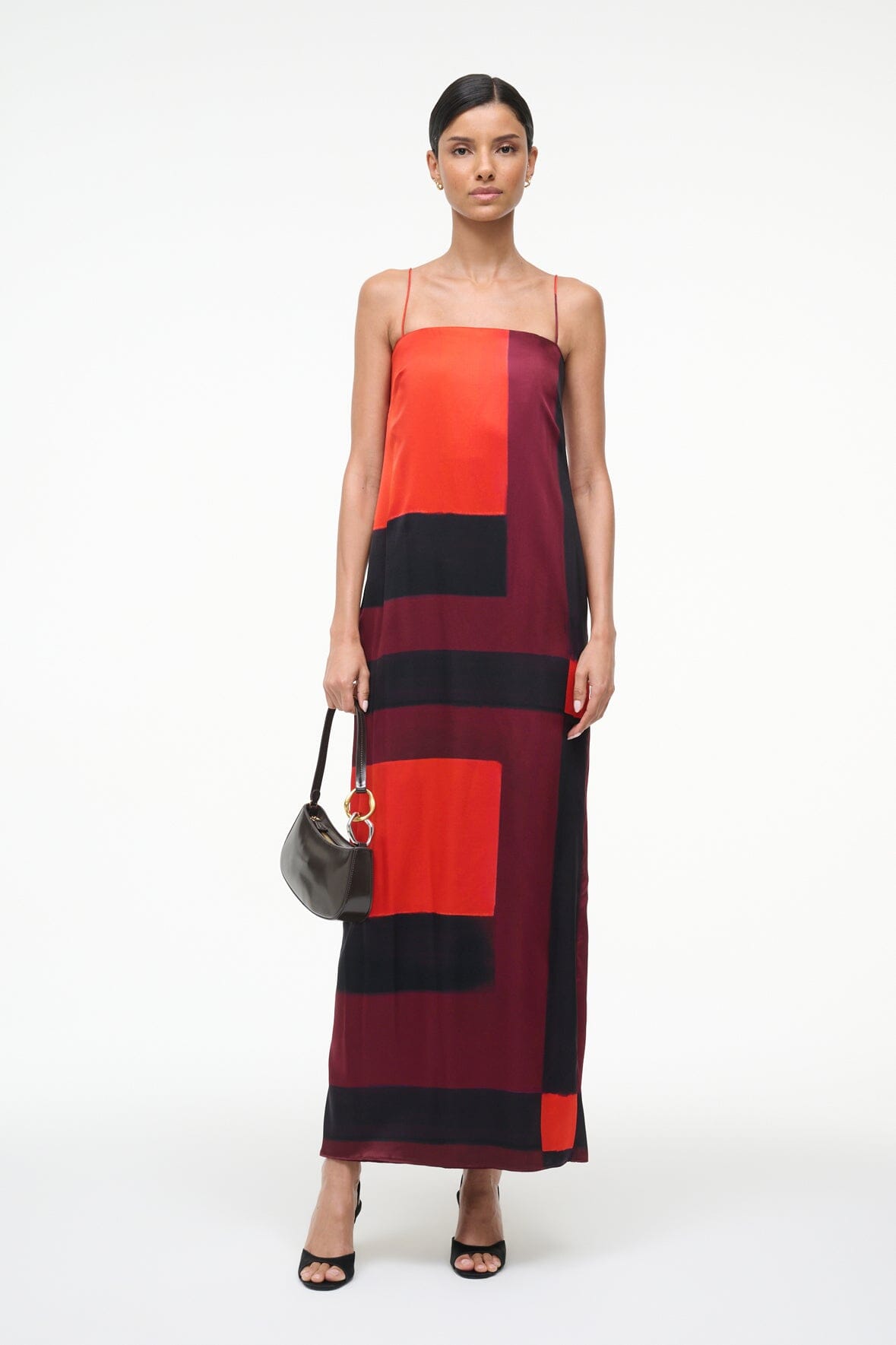 Mae Silk Dress Ruby Prism | STAUD Trending