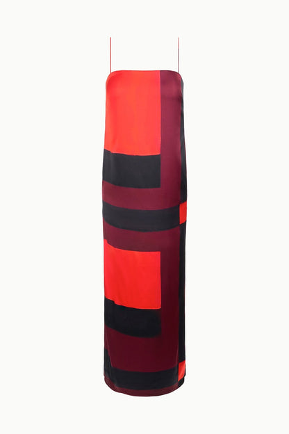 Mae Silk Dress Ruby Prism | STAUD Trending