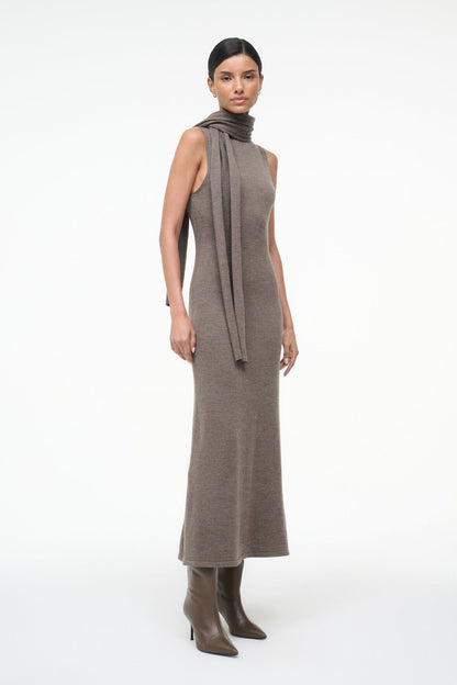Canal Midi Dress Truffle | STAUD Essential