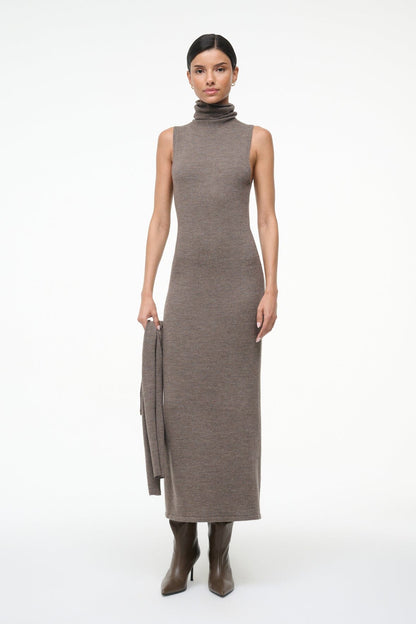 Canal Midi Dress Truffle | STAUD Essential