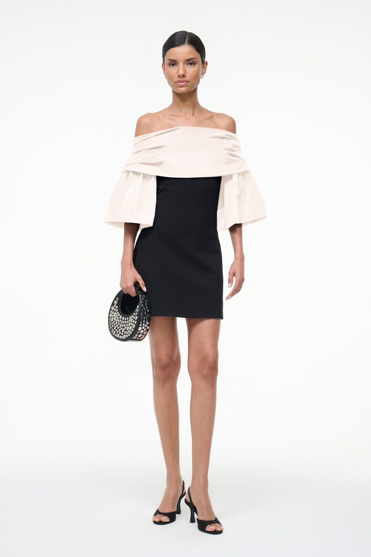 Harper Dress Black Ivory | STAUD Smart Buy