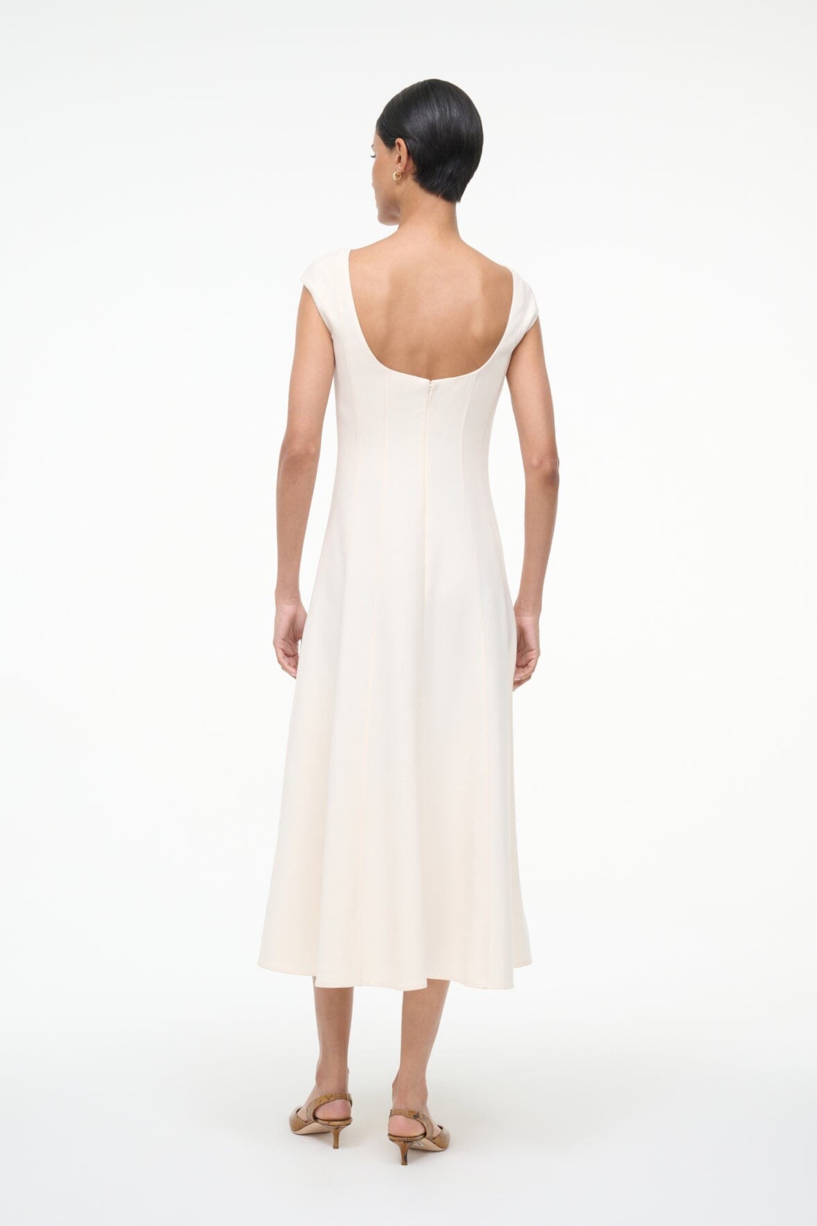 Charlotte Dress Ecru | STAUD Premium