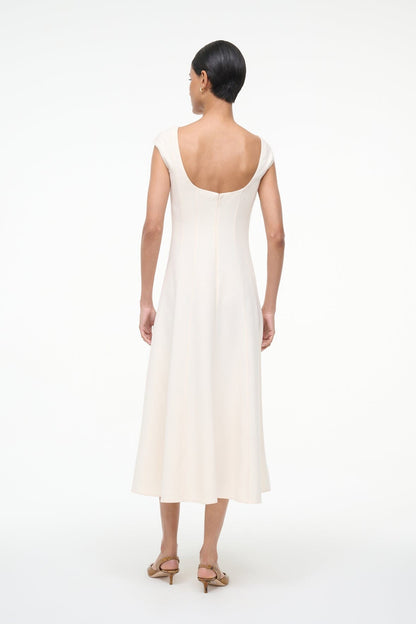 Charlotte Dress Ecru | STAUD Premium