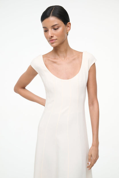 Charlotte Dress Ecru | STAUD Premium
