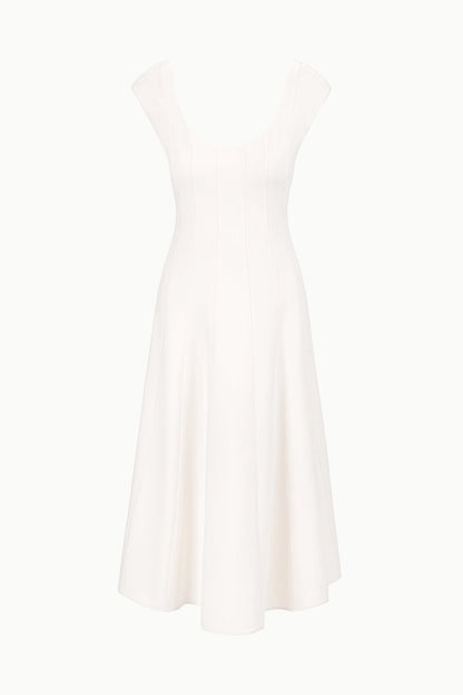 Charlotte Dress Ecru | STAUD Premium