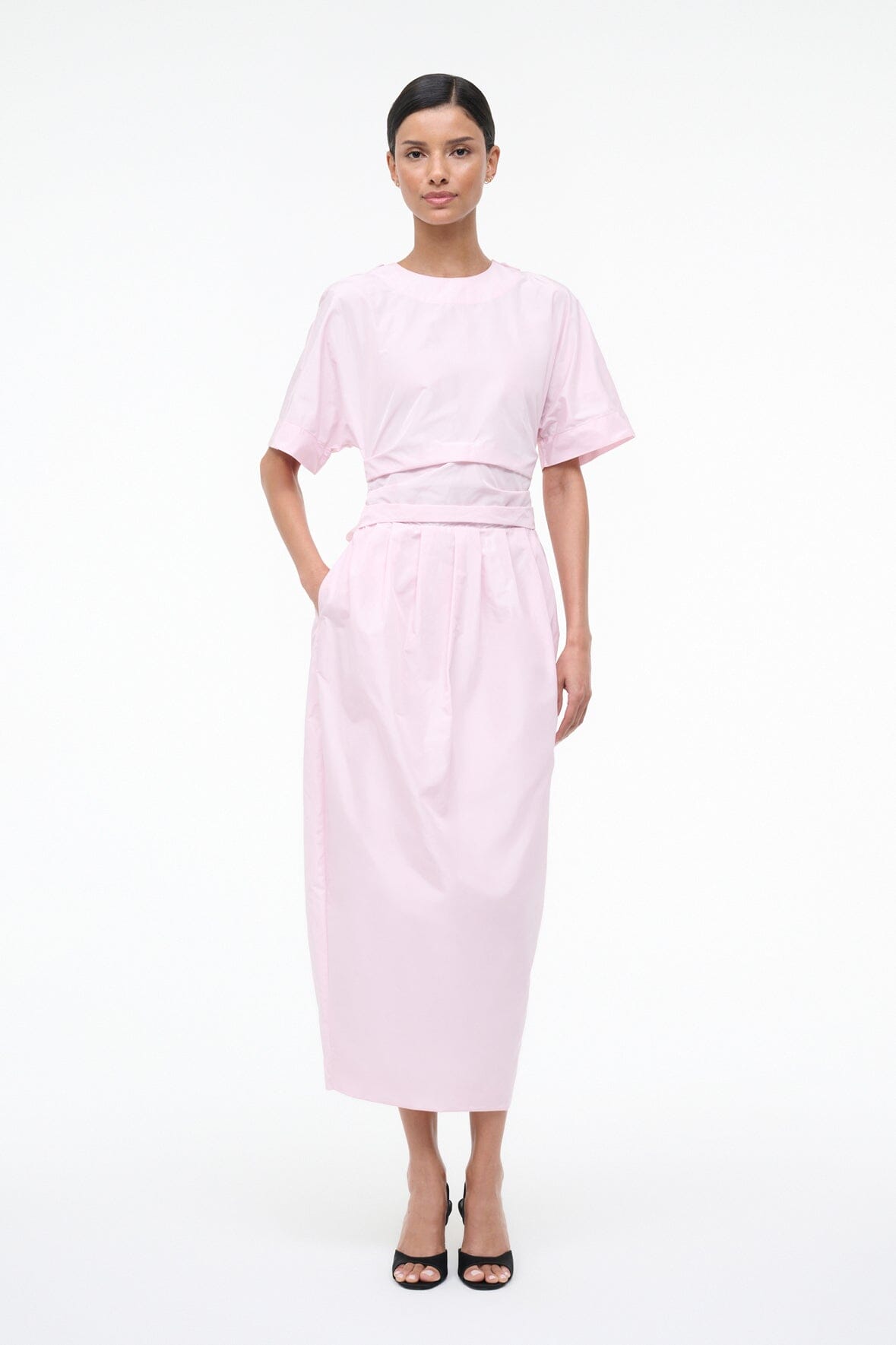 Michelina Dress Puff Pink | STAUD Essential