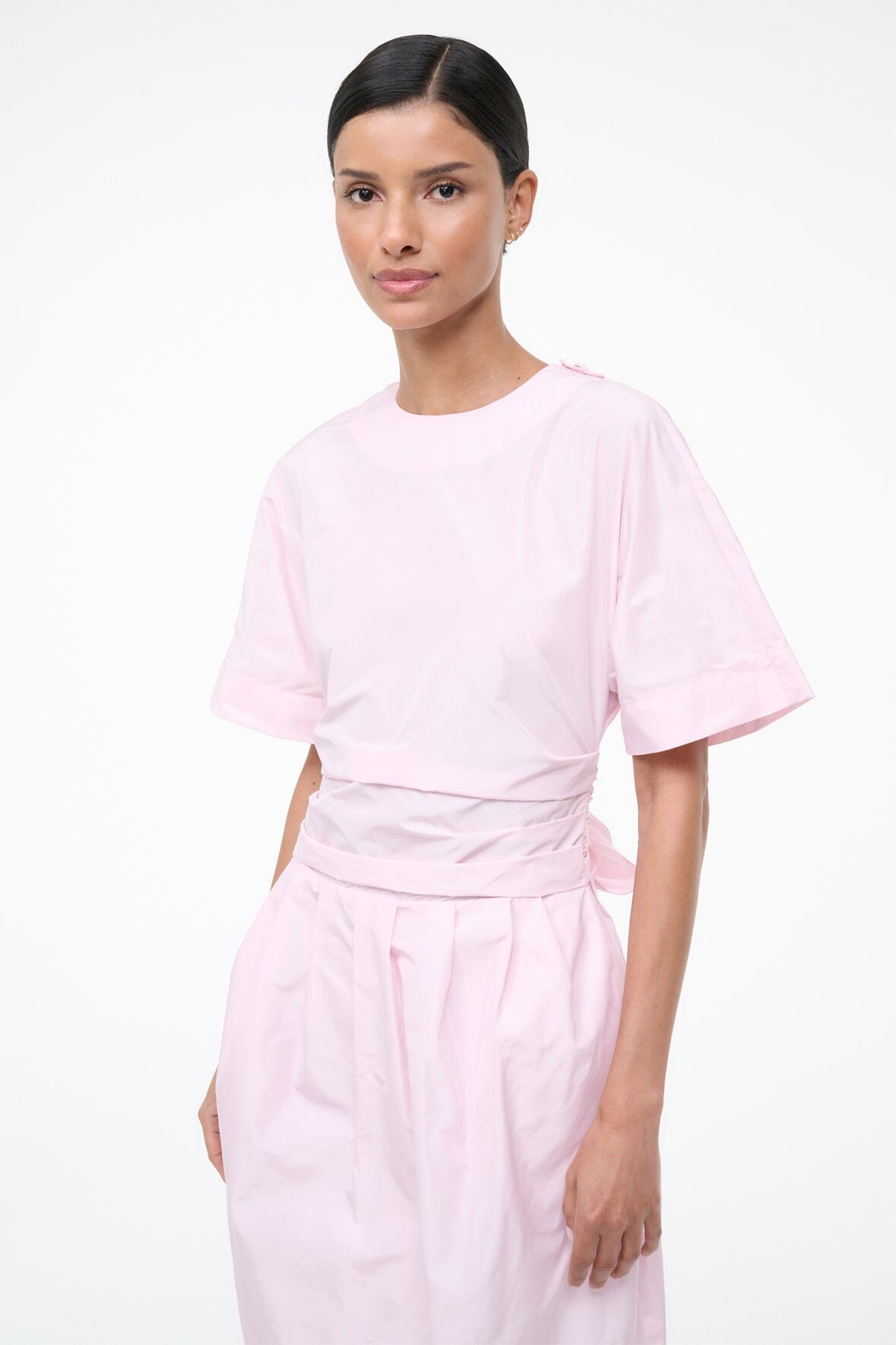 Michelina Dress Puff Pink | STAUD Essential