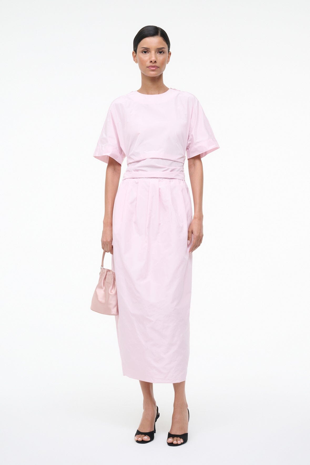 Michelina Dress Puff Pink | STAUD Essential