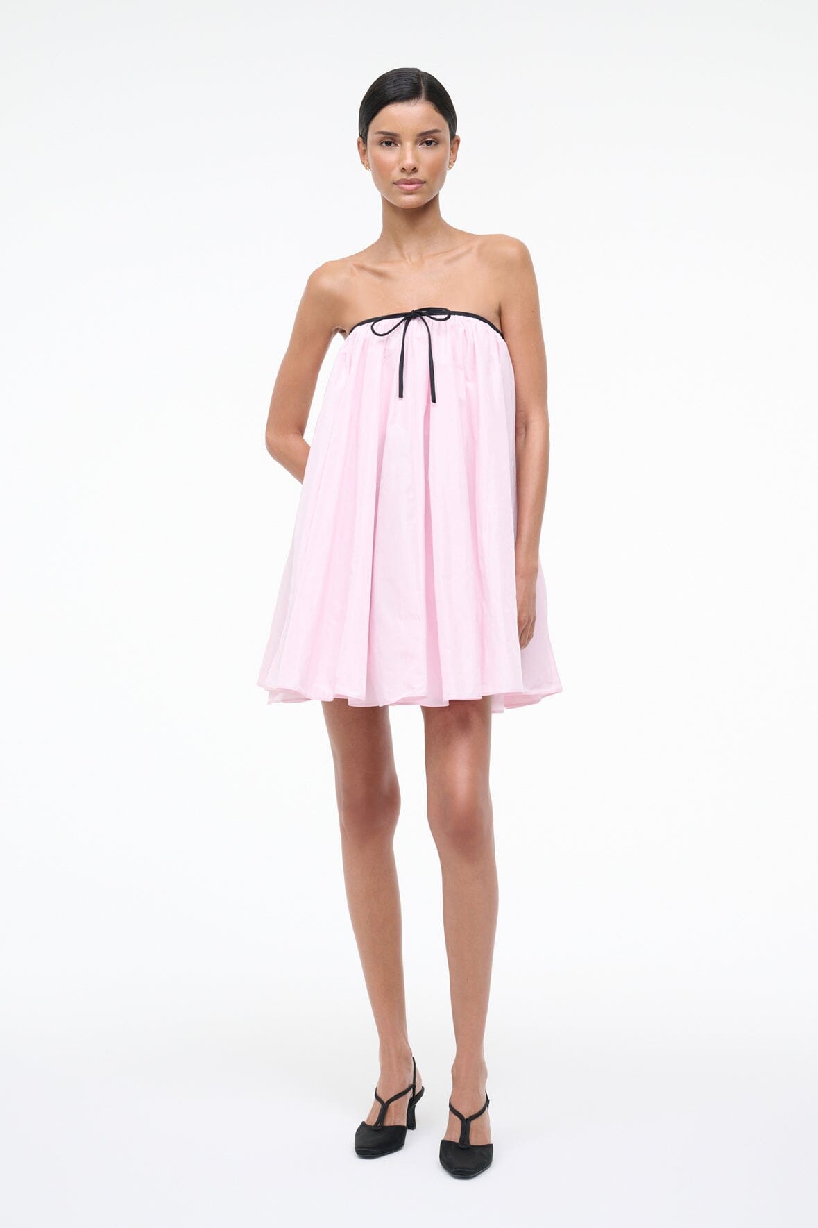 Sofia Dress Puff Pink | STAUD Great Value