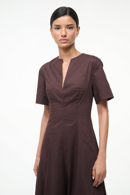 Frances Dress Earth | STAUD Sale