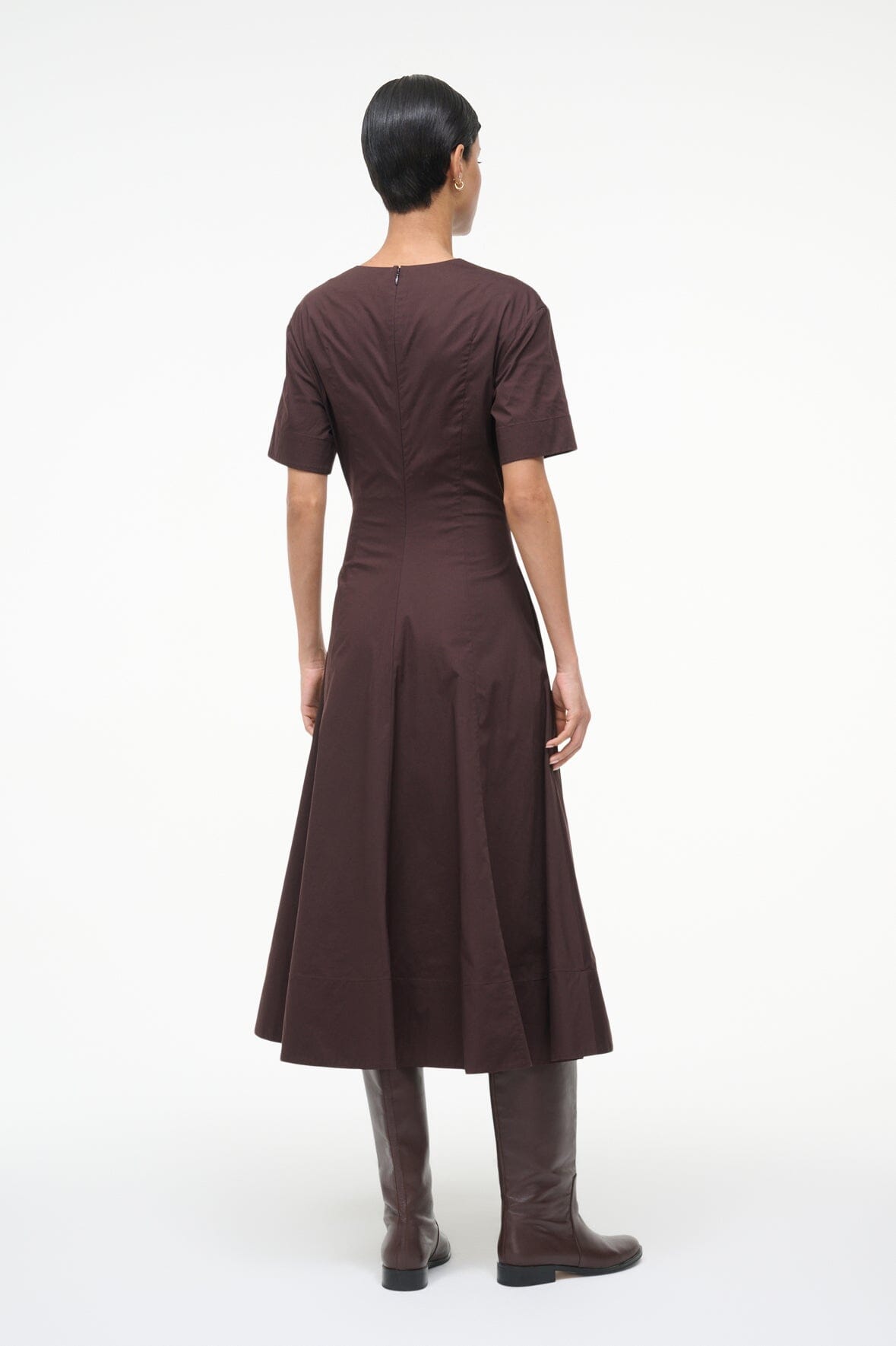 Frances Dress Earth | STAUD Sale