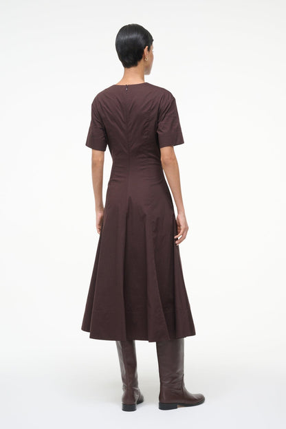 Frances Dress Earth | STAUD Sale