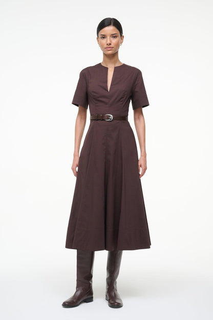 Frances Dress Earth | STAUD Sale