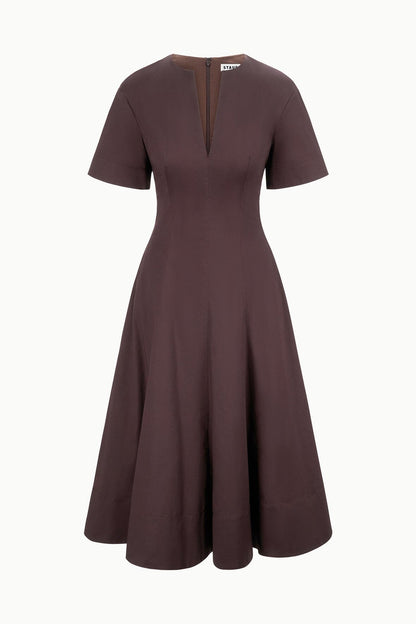 Frances Dress Earth | STAUD Sale
