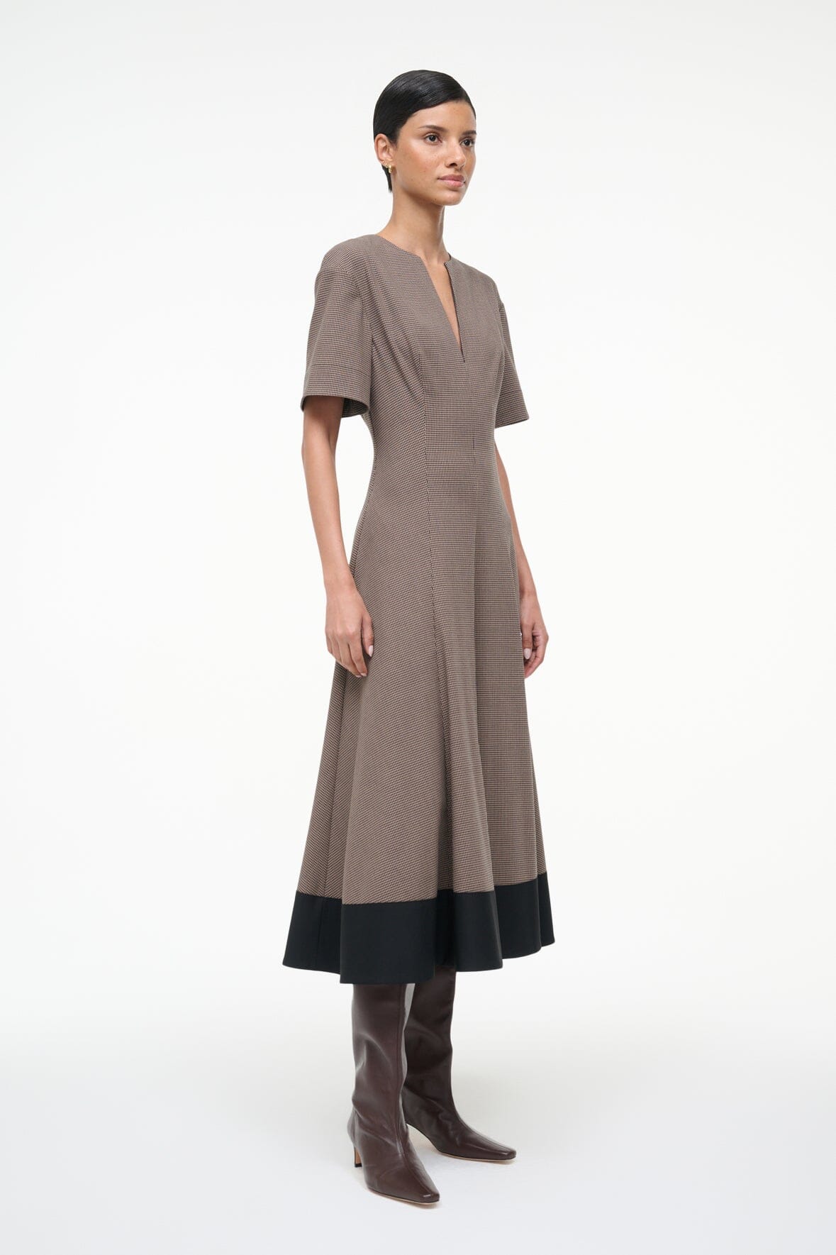 Frances Dress Houndstooth | STAUD Hot Sale