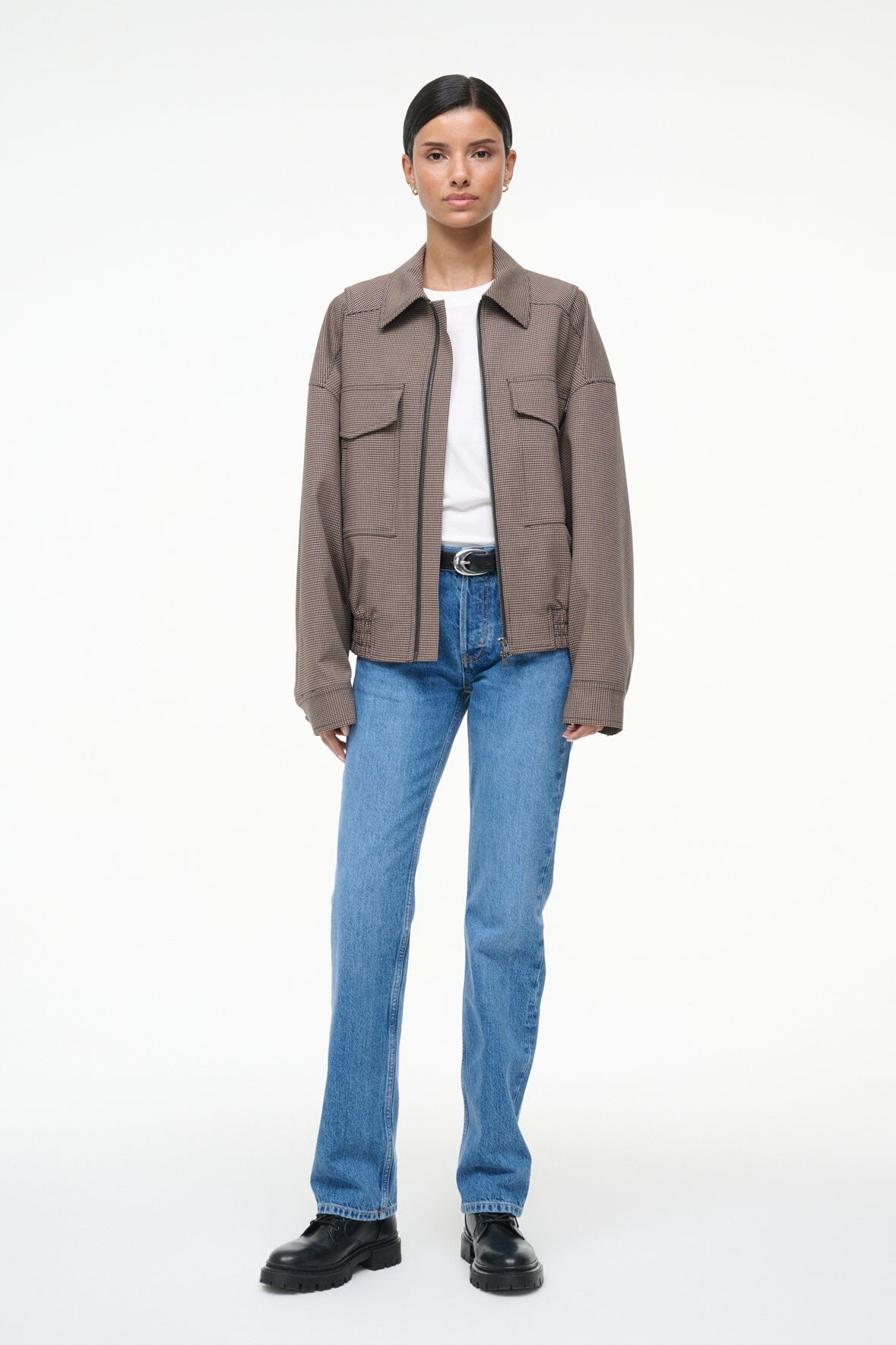 Eugene Jacket Houndstooth | STAUD Top Pick