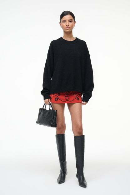 Crest Skirt Cayenne Beaded | STAUD Latest