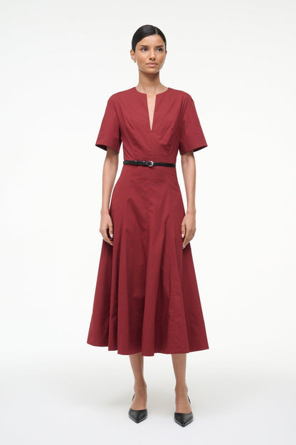 Frances Dress Sangria | STAUD New