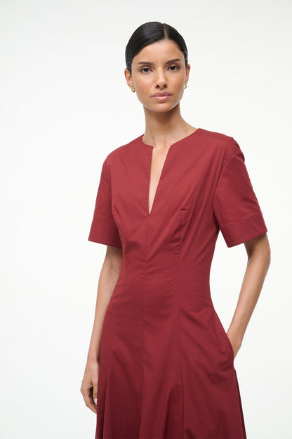 Frances Dress Sangria | STAUD New