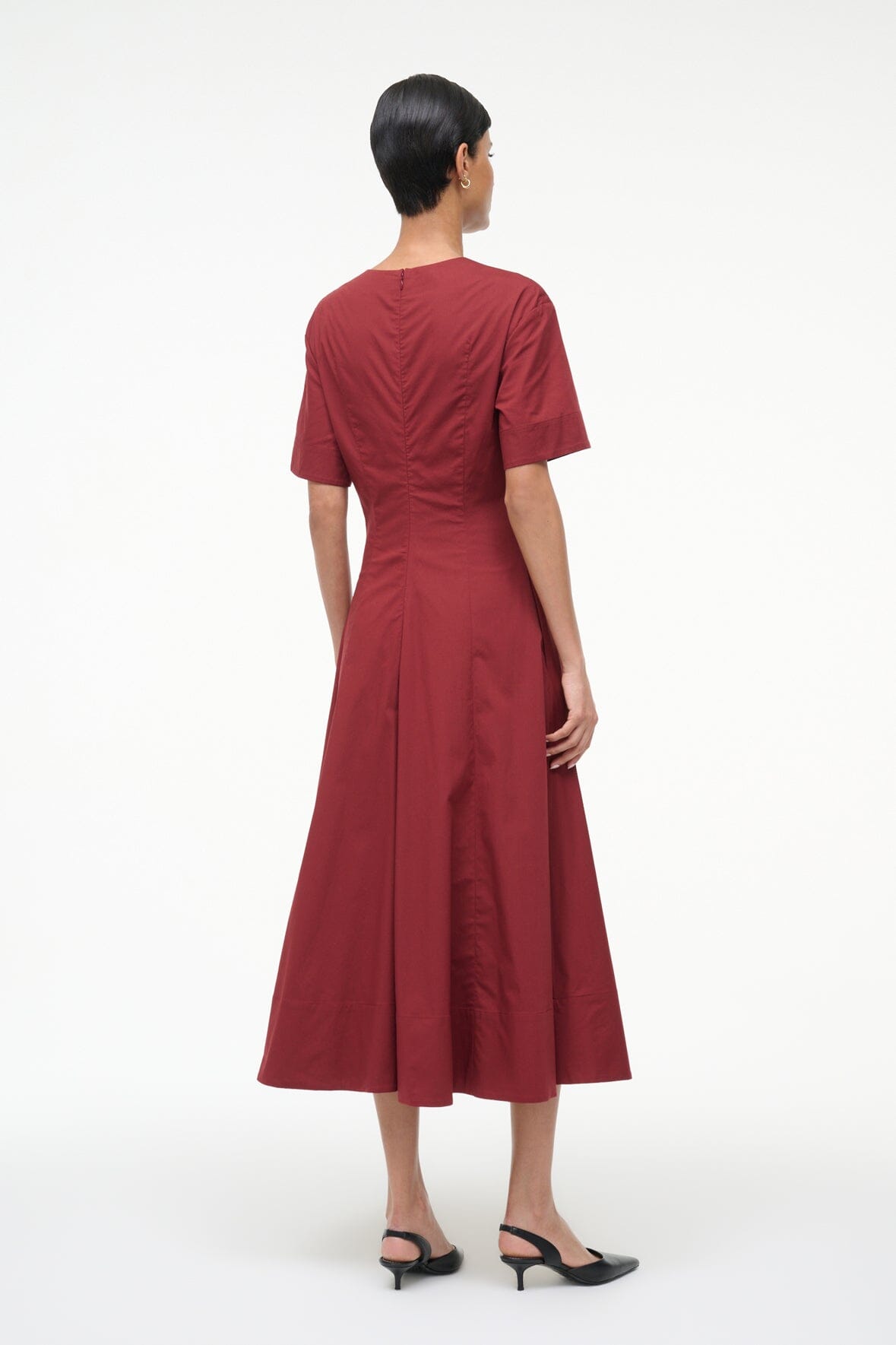 Frances Dress Sangria | STAUD New