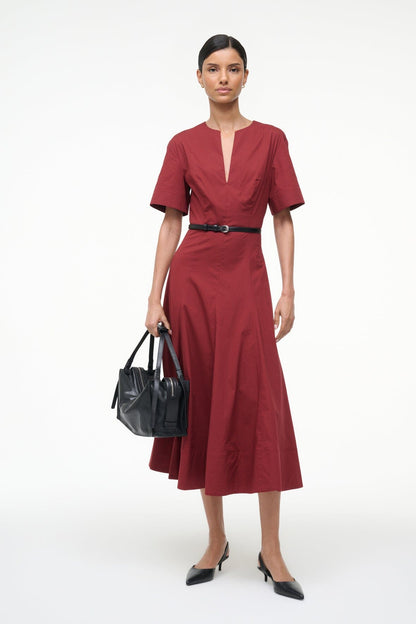 Frances Dress Sangria | STAUD New