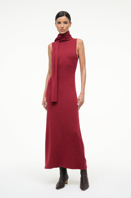 Canal Midi Dress Sangria | STAUD Exclusive