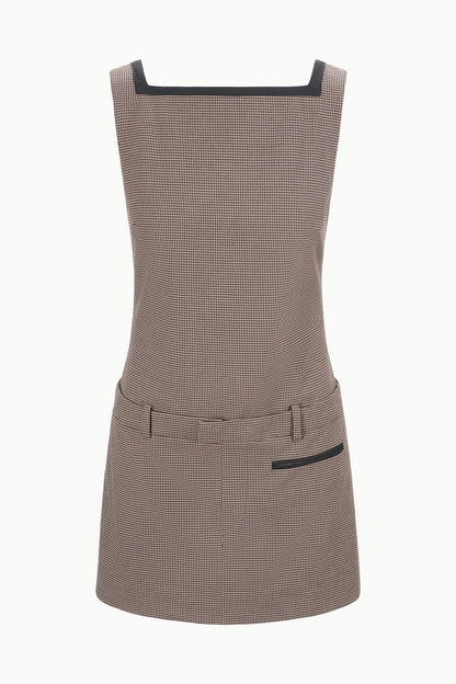 Skyla Dress Houndstooth | STAUD Classic