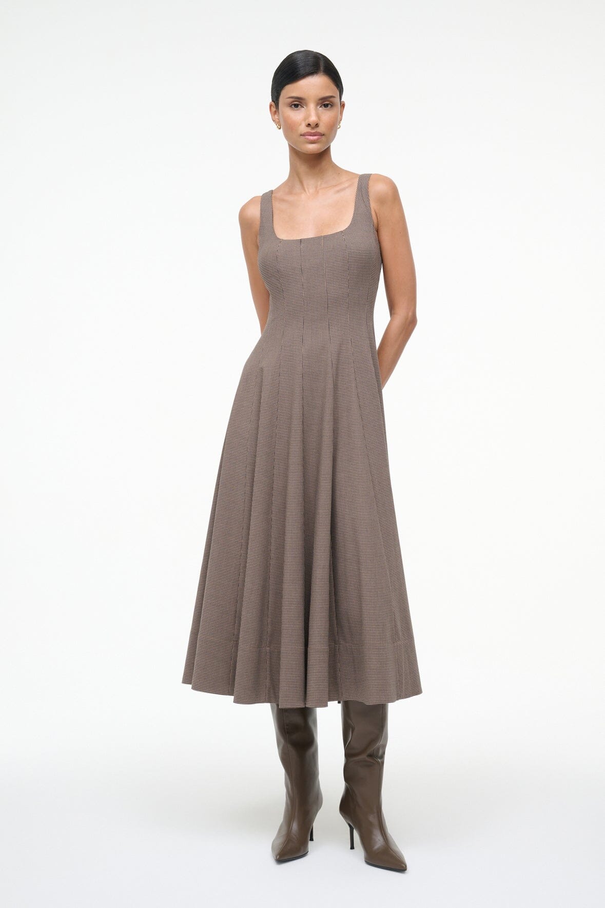 Wells Dress Houndstooth | STAUD Deals