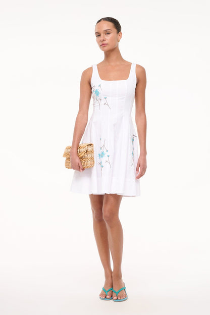 Mini Wells Dress Dandelion White | STAUD Premium
