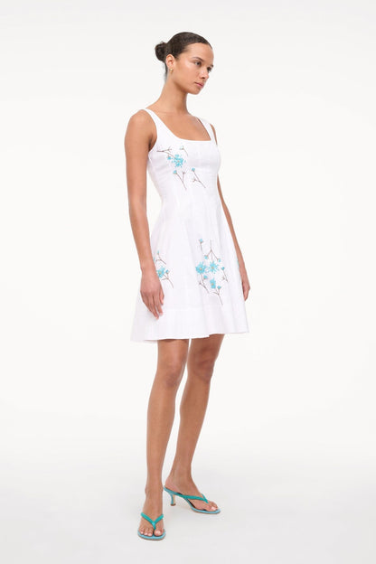Mini Wells Dress Dandelion White | STAUD Premium