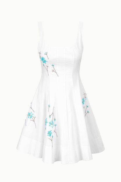 Mini Wells Dress Dandelion White | STAUD Premium