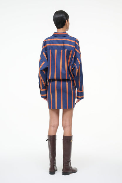 Cynthia Dress Railroad Stripe | STAUD Classic