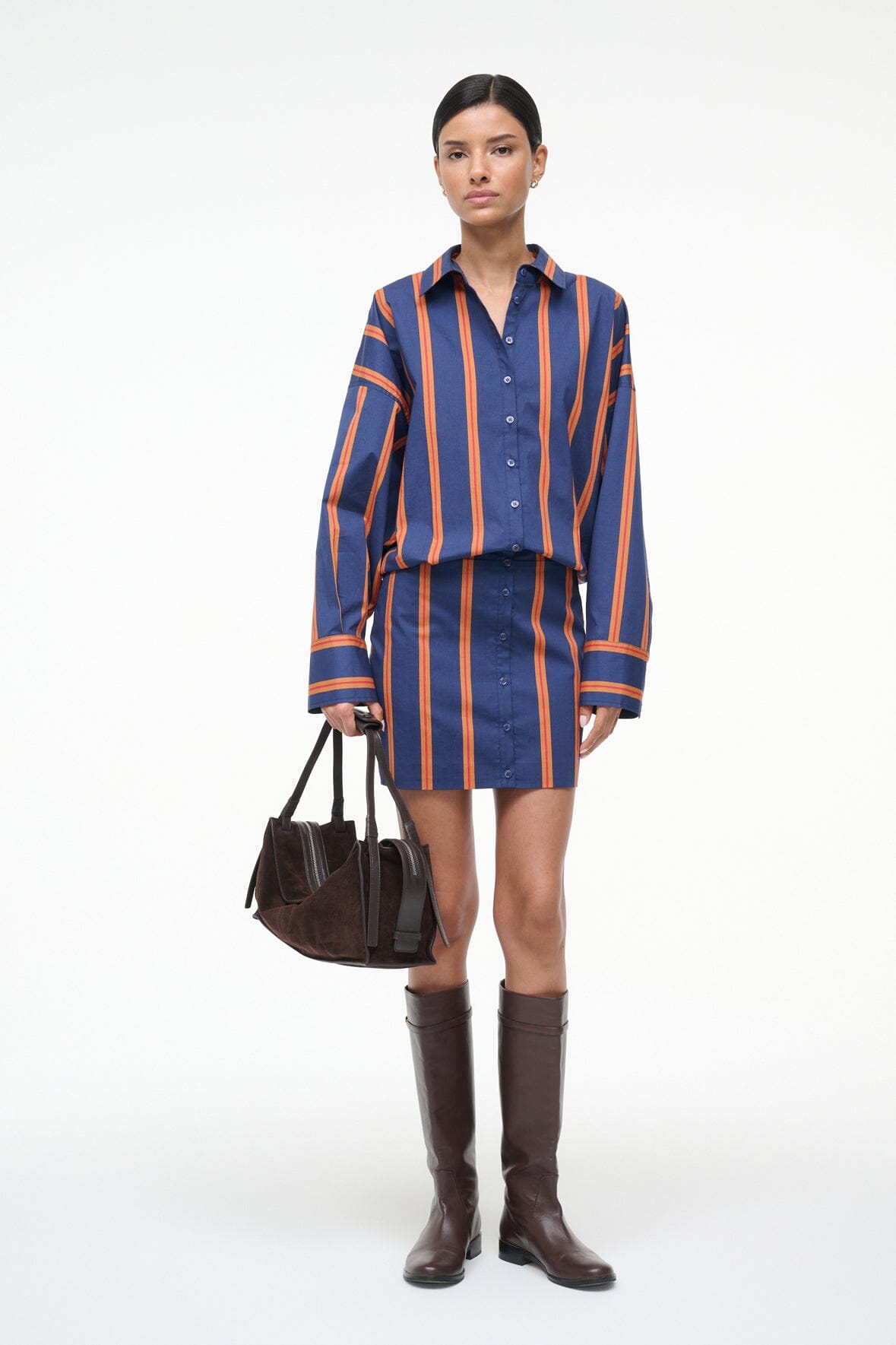 Cynthia Dress Railroad Stripe | STAUD Classic